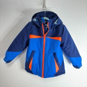 Wonder Kids Blue and Orange Winter Ski Coat with a Removable Under Jacket 3T